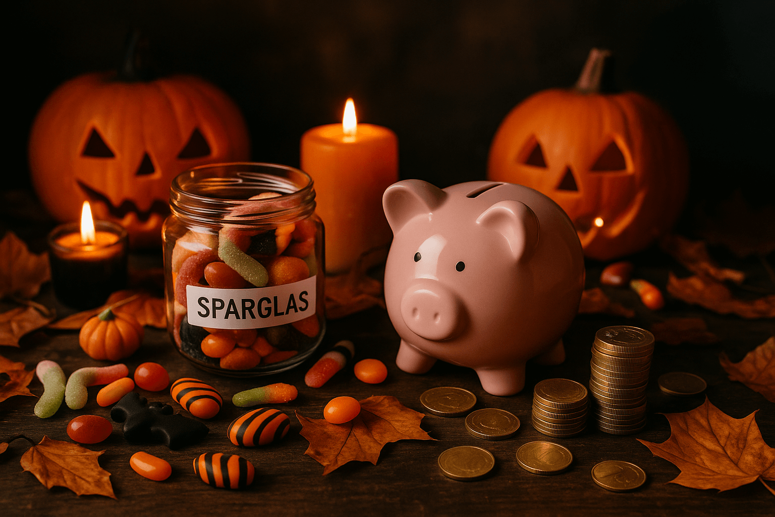 Halloween Spiele für Kinder: Geniale Geldspiele & Süßigkeiten-Quiz Kürbis Sparschwein
